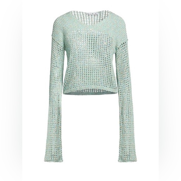 ACNE STUDIOS V-NECK CROCHET JUMPER L